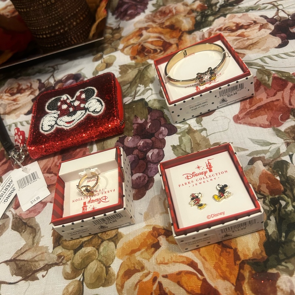 Disney Red and Gold Mickey Mouse Jewelry Collection